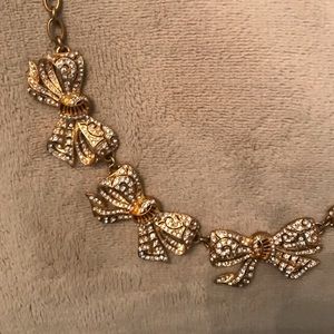 J.Crew Encrusted Bow Necklace